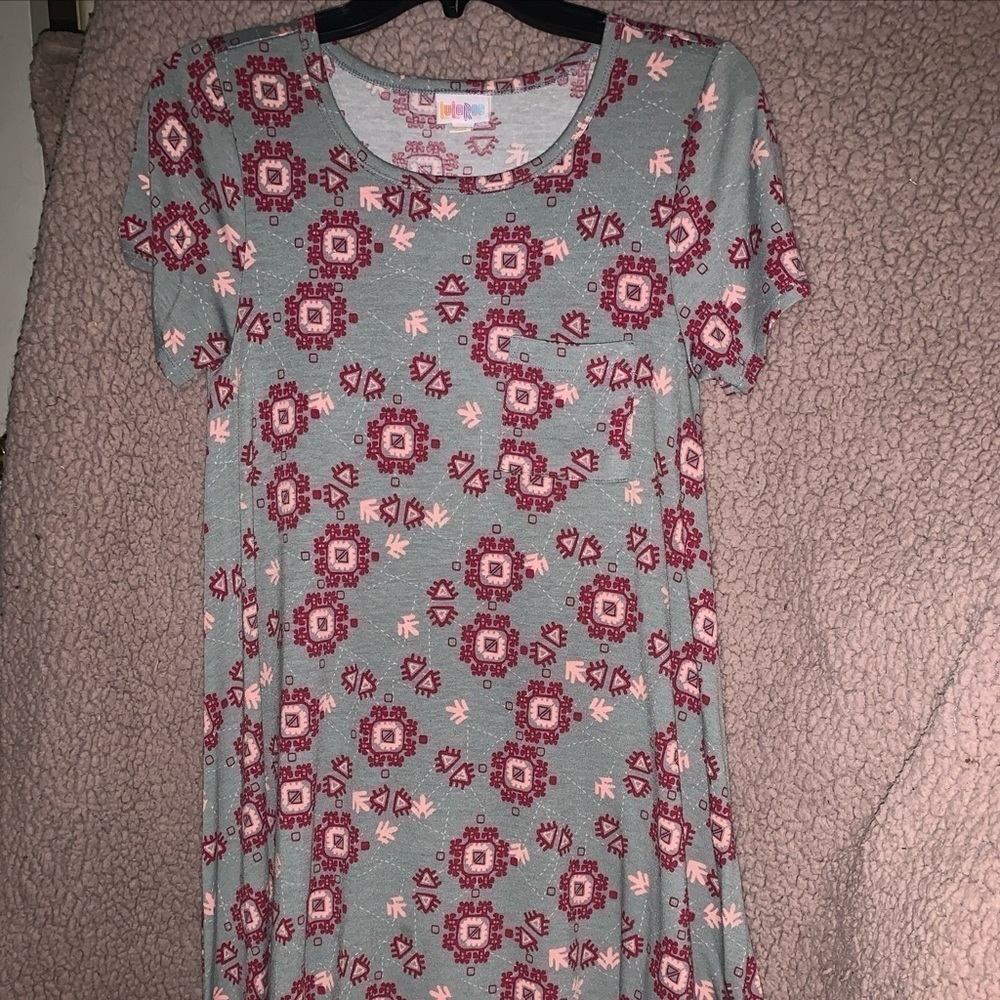 LuLaRoe Carly Swing Dress NWOT Pattern Front Pocket Size XXS